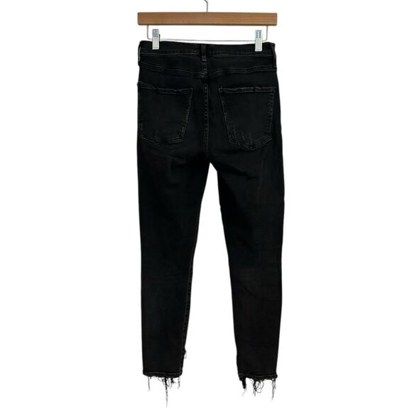 AGOLDE Sophie High Rise Distressed Skinny Crop in Temple Black, Size 28 - Picture 9 of 11